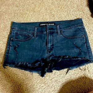 Black Express jean shorts